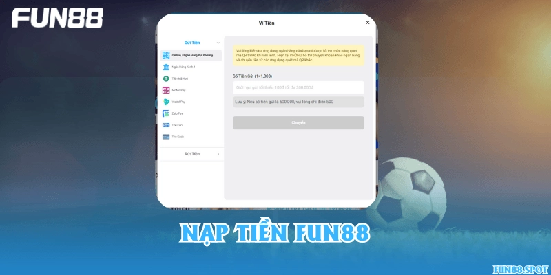 Nạp tiền Fun88