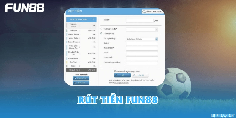 Rút tiền Fun88